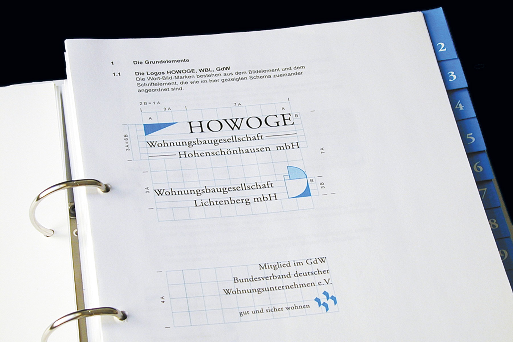Wohnungsbaugesellschaft HOWOGE CD-Handbuch hans schumacher projektgrafik